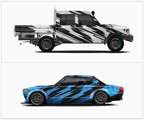 Fototapeta premium Custom Car Wraps for Truck and Coupe Graphic