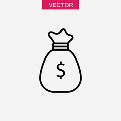 funding icon isolated sign symbol vector, simple flat black linear illustration for web and app..eps