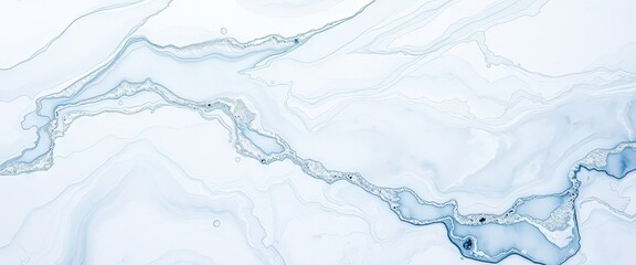 Obraz premium Abstract Blue Ink Wash