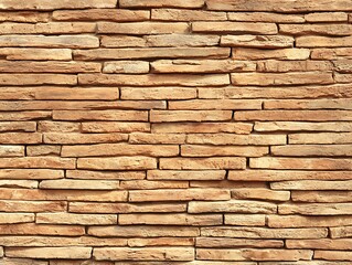 Elegant Stacked Stone Texture in Warm Tones for Architectural Designs