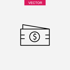 Paper Money icon or logo, vector simple illustration for web and app..eps