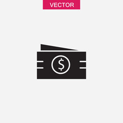 Paper Money icon or logo, vector flat black simple illustration for web and app..eps
