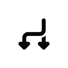 Split Icon Black Simple Design