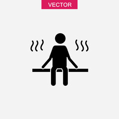 sauna icon isolated sign, vector illustration for web and app..eps