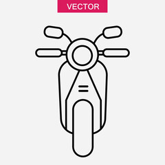 scooter icon or logo isolated sign,Scooter logo design,Motorcycle icon simple linear illustration for web and app..eps