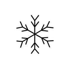 シンプルな雪の結晶のイラスト
