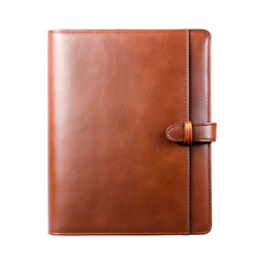 brown leather notebook isolated
