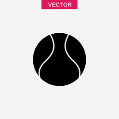 tennis ball icon or logo isolated sign, vector simple illustration for web and app..eps