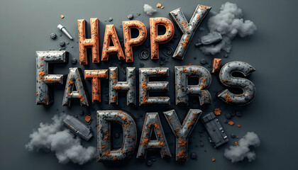 Happy Father's Day Message with Automotive Elements
