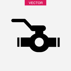 valve icon or logo isolated sign vector flat black simple trendy style illustration for web and app..eps