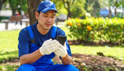 作業員のひと休み