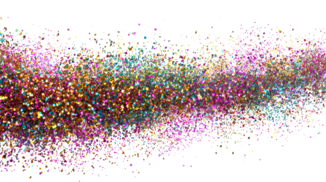 Explosive Red, Pink, and Golden Colours Glitter Flying - Powered by Adobe