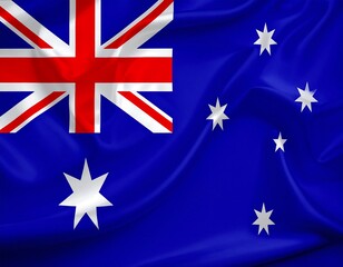 Australian flag draped in fabric