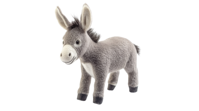 toy donkey on white background