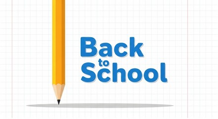 Bright Yellow Pencil Ready for Exciting New School Year Adventures