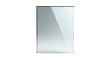 Fototapeta premium thin frosted glass square panel on white background