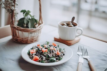 black caviar on a plate