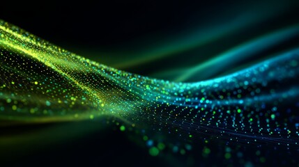 Vibrant Digital Data Waves in Motion