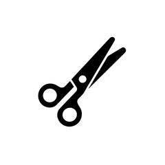 Scissors Icon in Open Position for Cutting, Editing, and Crafting Applications