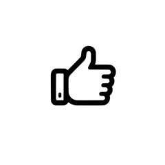 Obraz premium Thumbs Up Icon Representing Approval, Like, or Positive Interaction in Vector Style