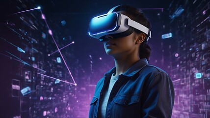 Female User in VR: Exploring Virtual Space & Technology