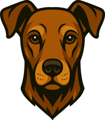 dog head vector