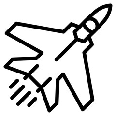 Fighter jet in vector illustration