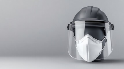 Fototapeta premium Safety Gear with Helmet and Face Shield for Personal Protection at Work