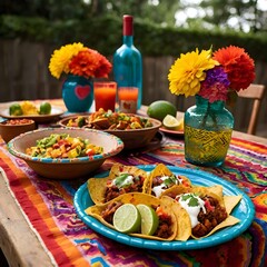 Day of the Dead Table with Marigolds