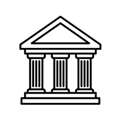 Obraz premium Bank building finance icon
