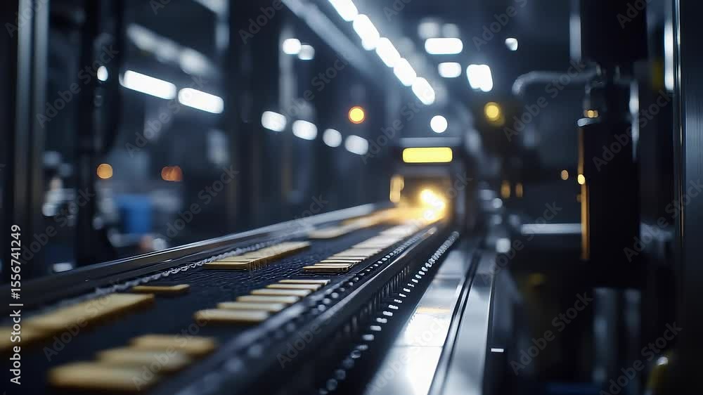Poster automated food processing line efficient operation