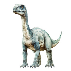 Ouranosaurus, watercolor vector, isolated on a white background.