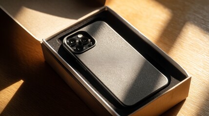 Smartphone in protective case box