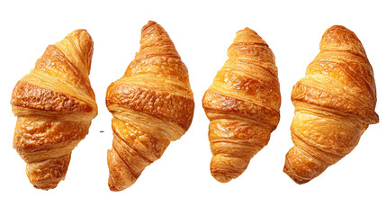 Delicious fresh croissant isolated on white background