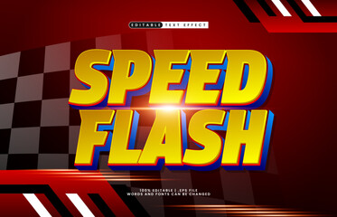 speed flash editable text effect with a fast and speed text effect
