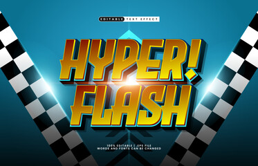 hyper flash editable text effect with a fast and speed text effect