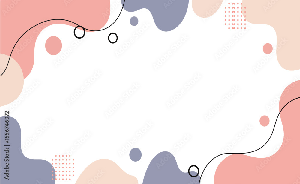 Poster abstract background design with fluid shapes and minimalist lines.