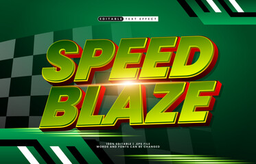 speed blaze editable text effect with a fast and speed text effect
