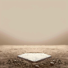 Dusty Baseball Home Plate A Solitude on the Diamond