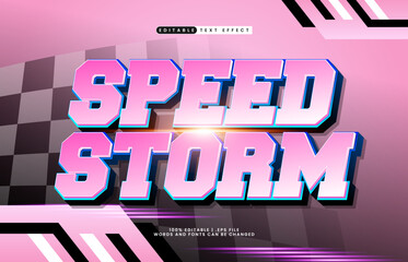 speed storm editable text effect with a fast and speed text effect