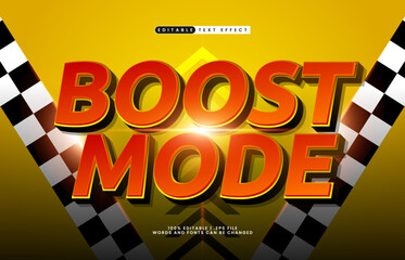 boost mode editable text effect with a fast and speed text effect