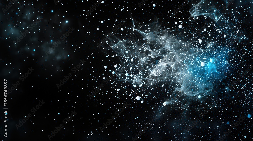 Poster cosmic phenomena observed in space galaxy digital art nebulae awe-inspiring limitless potential