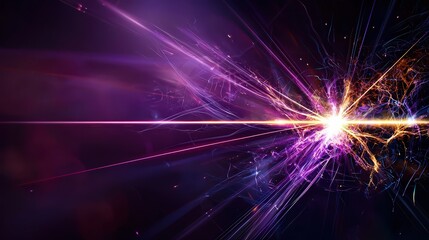 Fototapeta premium Dynamic light explosion digital universe abstract art cosmic environment close-up view energy concept for seo impact