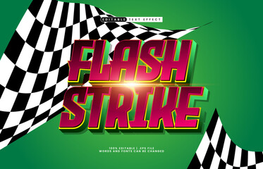 flash strike editable text effect with a fast and speed text effect
