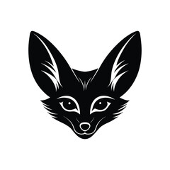 Obraz premium black and white cat vector on White Background