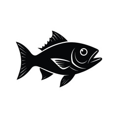 vector illustration of a fish on White Background