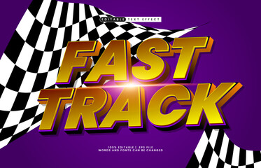 fast track editable text effect with a fast and speed text effect