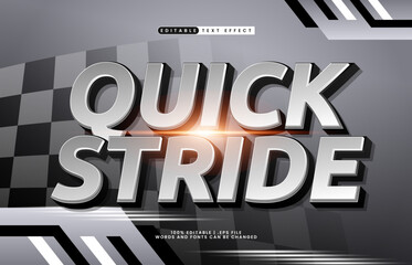 quick stride editable text effect with a fast and speed text effect