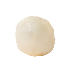 High-resolution photo of peeled lychee fruit taken with a 45MP camera. isolate on white