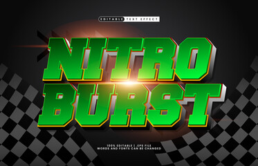 nitro burst editable text effect with a fast and speed text effect